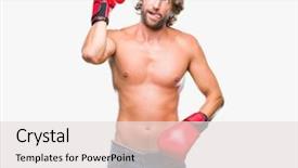  Presentation with boxing - Slides featuring anger happiness - handsome hispanic boxer man wearing background and a lemonade colored foreground