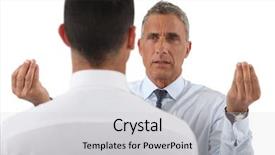  Presentation with anger - Audience pleasing theme consisting of anger management - angry boss talking to employee backdrop and a light gray colored foreground
