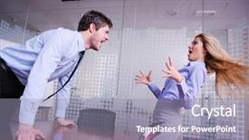  Presentation with anger - Beautiful PPT layouts featuring anger management - angry business man screaming backdrop and a light blue colored foreground