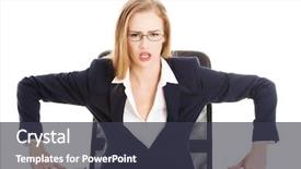  Presentation with angry - Audience pleasing PPT layouts consisting of anger management - angry businesswoman at the desk backdrop and a dark gray colored foreground
