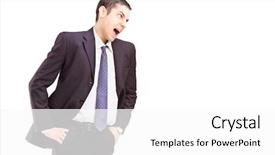  Presentation with angry - PPT theme having anger management - angry young man background and a white colored foreground