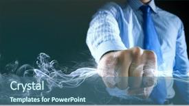  Presentation with fume - Amazing PPT theme having anger management - close up image of businessman backdrop and a  colored foreground