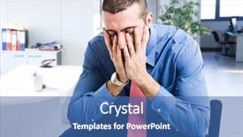  Presentation with depressed - Amazing PPT layouts having anger management - portrait of a depressed businessman backdrop and a ocean colored foreground