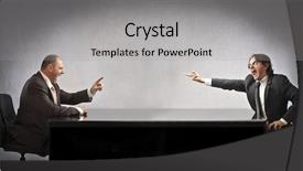  Presentation with family quarreling - Presentation theme consisting of anger management - two businessmen quarreling background and a light gray colored foreground