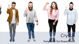  Presentation with aggressive people - Presentation design with anger rage and aggressive background and a  colored foreground