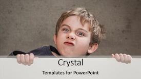  Presentation with angry kid - PPT layouts having anger temper - angry kid looking background and a light gray colored foreground