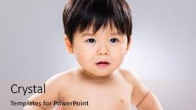  Presentation with anger baby - Slide set having anger temper - baby boy background and a lemonade colored foreground