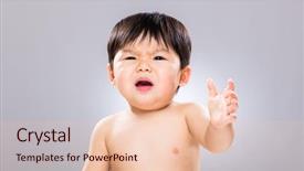  Presentation with angry baby - Colorful presentation theme enhanced with anger temper - baby getting angry backdrop and a lemonade colored foreground