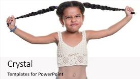  Presentation with african american girl power business - Audience pleasing slides consisting of anger temper - cute african american small girl backdrop and a light gray colored foreground