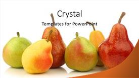  Presentation with different - Presentation theme with angio - assortment of different colorful pears background and a white colored foreground