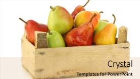  Presentation with different - Colorful PPT theme enhanced with angio - assortment of different colorful pears backdrop and a  colored foreground
