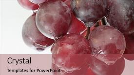  Presentation with grape - Colorful presentation theme enhanced with angio - grape colourful close-up image backdrop and a red colored foreground