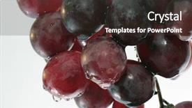  Presentation with microwave imaging image of modern - PPT theme featuring angio - grape colourful close-up image background and a wine colored foreground