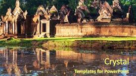  Presentation with cambodia - Presentation design consisting of angkor cambodia background and a tawny brown colored foreground