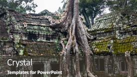  Presentation with parts - Theme consisting of angkor-thom-cambodia-11-28 background and a dark gray colored foreground