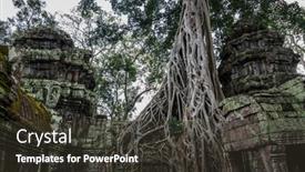  Presentation with parts - Presentation theme with angkor-thom-cambodia-11-28 background and a dark gray colored foreground