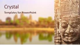  Presentation with asia culture - Audience pleasing theme consisting of angkor wat complex khmer culture backdrop and a lemonade colored foreground