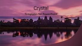  Presentation with cambodia - PPT theme with angkor wat - famous cambodian landmark background and a coral colored foreground