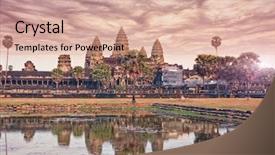  Presentation with world history - Audience pleasing PPT layouts consisting of angkor wat sunset - ancient khmer backdrop and a coral colored foreground
