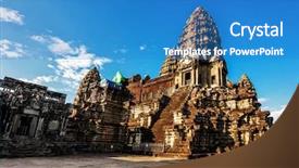  Presentation with cambodia - Presentation theme featuring angkor wat temple siem reap background and a  colored foreground