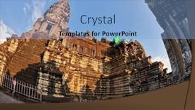  Presentation with temple - PPT theme having angkor-wat-temple-siem-reap background and a light blue colored foreground