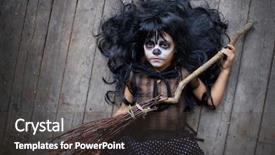  Presentation with black girl - Slide set enhanced with sale background for your design background and a wine colored foreground