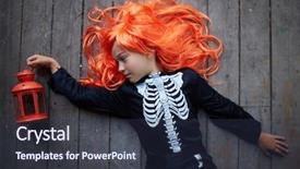  Presentation with cute - Cool new PPT theme with angle devil - portrait of cute girl backdrop and a tawny brown colored foreground