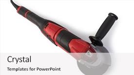  Presentation with math angle - Beautiful slides featuring angle grinder isolated backdrop and a white colored foreground