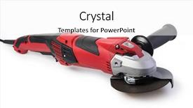 Presentation with background - PPT layouts featuring angle grinder isolated background and a white colored foreground