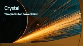  Presentation with spark - Presentation enhanced with angle grinder sparks indoors shoot background and a wine colored foreground