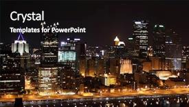  Presentation with pittsburgh - Amazing presentation theme having angle moon - pittsburgh skyline from mount washington backdrop and a black colored foreground