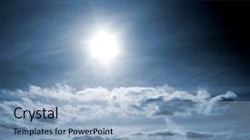  Presentation with sky sun - Slide deck consisting of angle moon - sun on cloudy sky background and a  colored foreground