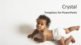  Presentation with baby diapers - Cool new presentation with angle portrait of cute baby backdrop and a white colored foreground