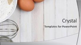  Presentation with baking - Theme having angle shot of a baking background and a  colored foreground