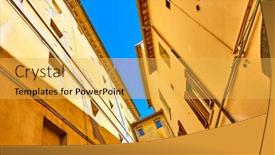 Presentation with old buildings - Slides having angle-shot-of-old-buildings background and a yellow colored foreground