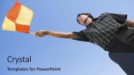  Presentation with clear - Theme enhanced with rule making - low angle view background and a light blue colored foreground