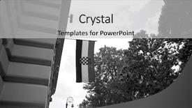  Presentation with low angle view of hockey - Theme featuring angle view of croatian flag background and a  colored foreground