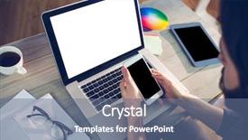  Presentation with low angle view of hockey - Beautiful PPT theme featuring angle view of editor using backdrop and a ocean colored foreground