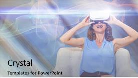  Presentation with glass ceiling - Cool new PPT layouts with angle view of glass ceiling backdrop and a light blue colored foreground