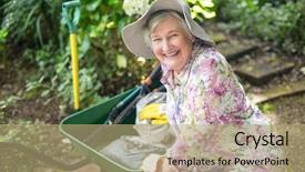  Presentation with senior high school - Amazing slides having angle view of happy senior backdrop and a  colored foreground