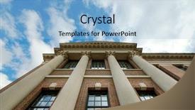  Presentation with university building - PPT layouts consisting of angle view of ionic columns background and a  colored foreground