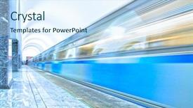  Presentation with blue marble - Beautiful slide deck featuring angle view of modern light backdrop and a cool aqua colored foreground