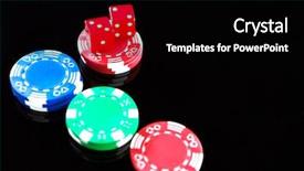  Presentation with blue and red dice - Beautiful slides featuring angle view of red dice backdrop and a  colored foreground