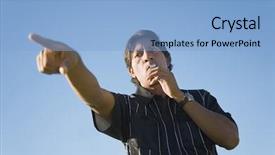  Presentation with referee - Slide set featuring white craft paper with milk background and a sky blue colored foreground.