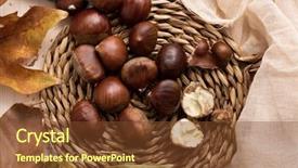  Presentation with wicker - Slide set having angle view of some chestnut background and a tawny brown colored foreground