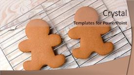  Presentation with gingerbread - Amazing presentation theme having angle view of two gingerbread backdrop and a soft green colored foreground
