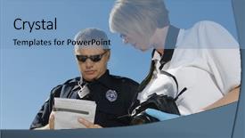  Presentation with low angle view of volleyball - Beautiful presentation theme featuring angle view of two police backdrop and a teal colored foreground