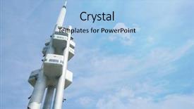  Presentation with low angle view of hockey - Colorful PPT theme enhanced with angle view of zizkov television backdrop and a light blue colored foreground