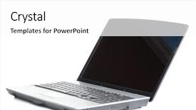  Presentation with laptop computers around the world backgroun - Theme consisting of angled laptop on a white background and a white colored foreground