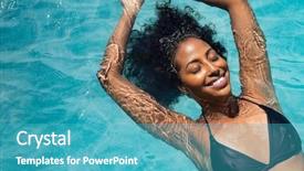  Presentation with black woman - PPT theme having angles - high angle view of black background and a teal colored foreground